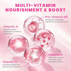 Hussell Hair Serum - No Rinse with Argan Macadamia & Avocado Oils - Vitamins A, E, Pro B5 - Conditioner for Women & Men - Pack of 2, 80 Capsules