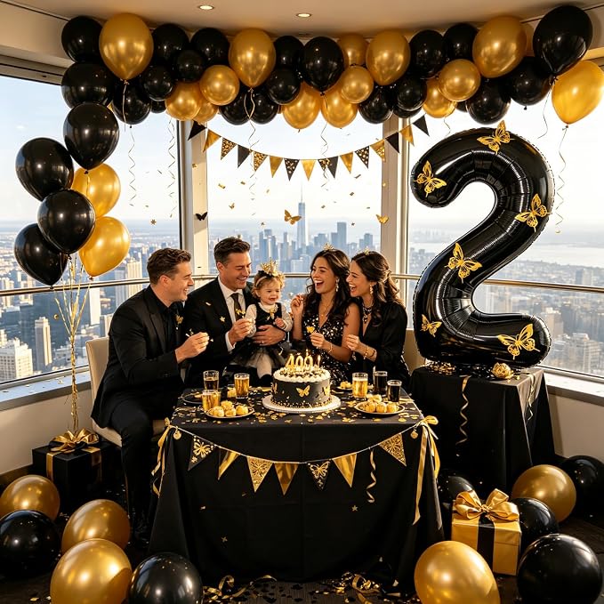 40 Inch Black Number 2 Balloon - Image 6