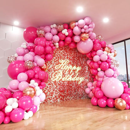Pink Balloons Arch Kit, Princess Theme, Engagements, Galentine's Day, by ADOINBY