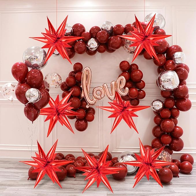 72 Pcs Red Star Balloons - Image 5