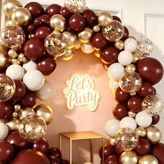 Burgundy Balloon Garland Arch Kit - Image 3