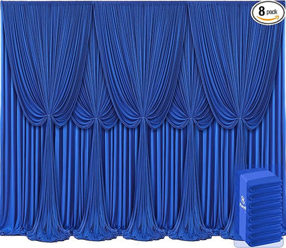 8 Panels Royal Blue Backdrop Curtains by Tao-GePartyDecorations