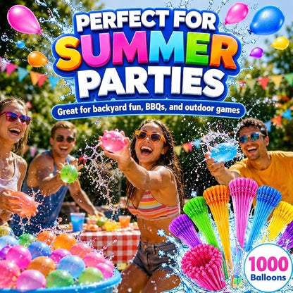 Water Balloons Quick Fill 1000 – 1000 Pack Self-Sealing Water Bombs, Easy Fast - Image 6