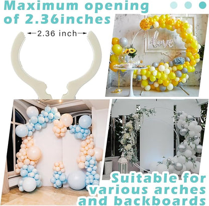 LemonRoad 10 Pack Large Balloon Arch Clips Plastic Transparent Backdrop Spring - Image 4