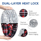 Years calm Shower Cap for Men, Waterproof & Heat-Retaining Hair Treatment Cap – Reusable Men’s Shower Cap with Foil Lining, Elastic Band, for Steam Care, Hair Mask & Oil Conditioning
