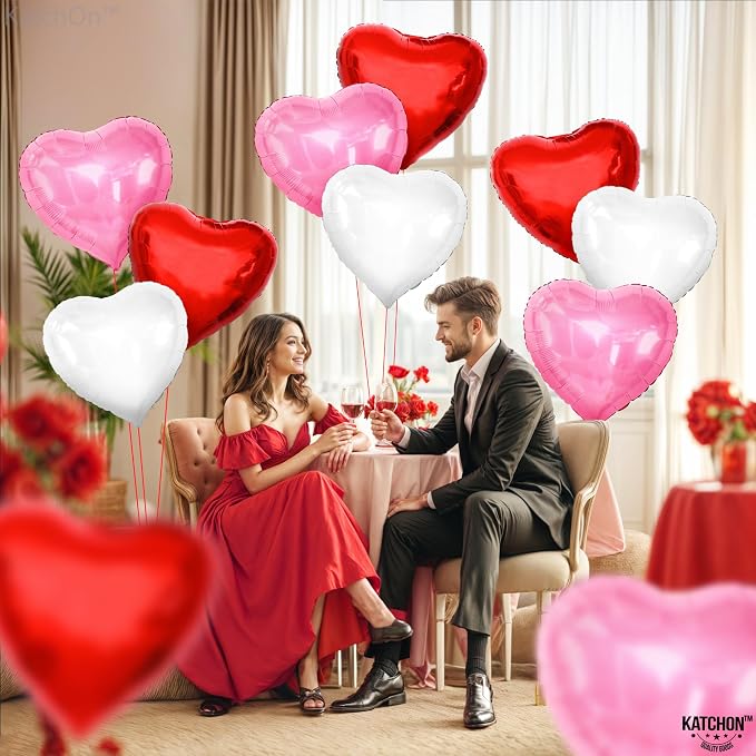 KatchOn Heart Balloons Decorations 18 Inch, Valentines Day Decorations - Image 5