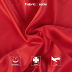 NTBAY Zippered Satin Pillow Cases for Hair and Skin, Luxury Standard Hidden Zipper Pillowcases Set of 2, 20x26 Inches, Red