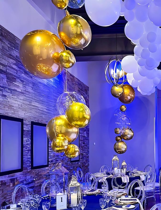 Gold Foil Balloons, 22/18/10 Inch | Large Gold Mylar Balloons, Party Decorations - Image 5