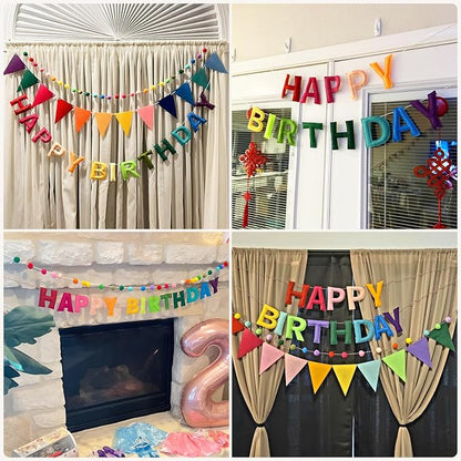 4PCS Pre-Strung Happy Birthday Banner - Image 5