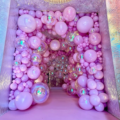 Iridescent Round Foil Balloons 32 Inch 5 Pcs Holographic 4D Ball Balloons Clear - Image 8