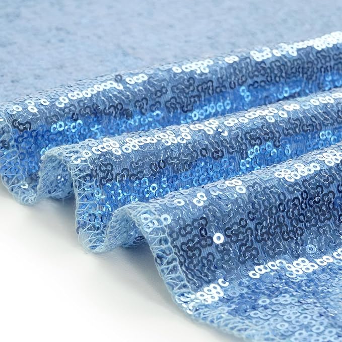 Eternal Beauty Baby Blue 3mm Sequin Backdrop 8x10 Ft - Image 7