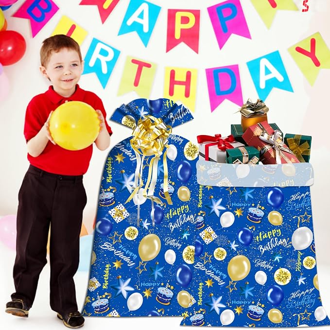 OILCUP 2 Pcs Large Gift Bags Oversized Plastic Storage Bags 48"x 36" - Image 5