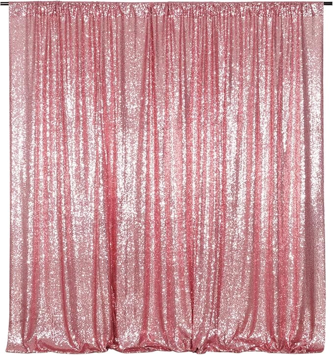 Poise3EHome 8FT x 8FT Sequin Photography Backdrop Curtain by Poise3EHome