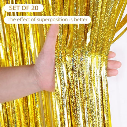 20 Pack Gold Foil Curtains - Image 2