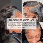 Lemoda Body Wave 13x6 Full Lace Frontal Virgin Human Hair Wigs 210% Density Body Wave 28Inch 15A 13x6 HD Transparent Lace Front Wig Pre-Bleached Knots Invisible Lace Tiny Knots