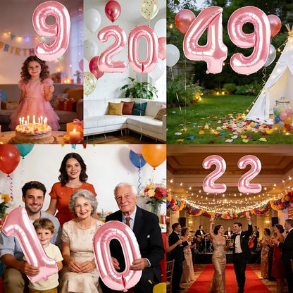 40 Inch Number 49 Balloons for 49th Birthday Party Decorations, 0-100 Jewelry - Image 7