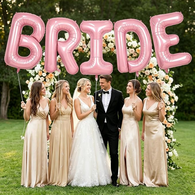 BRIDE Balloons Bachelorette, 40 Inch, Foil Mylar, Helium-fillable, - Image 6