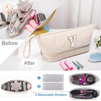 Initial Personalized Hair Dryer Case,Double-Layer Hair Tools Travel Carrying Case for Shark FlexStyle/SmoothStyle with Hair Dryer Bag - Hair Air Wrap Dryer Case Flat Curling Iron Travel Organizer