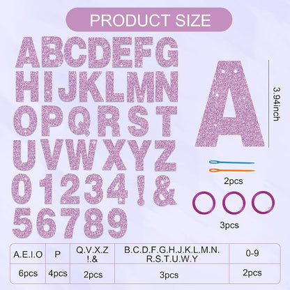 BEISHIDA Light Purple 116 PCS A-Z DIY Letter Custom Banner Party Decor | 111 - Image 2