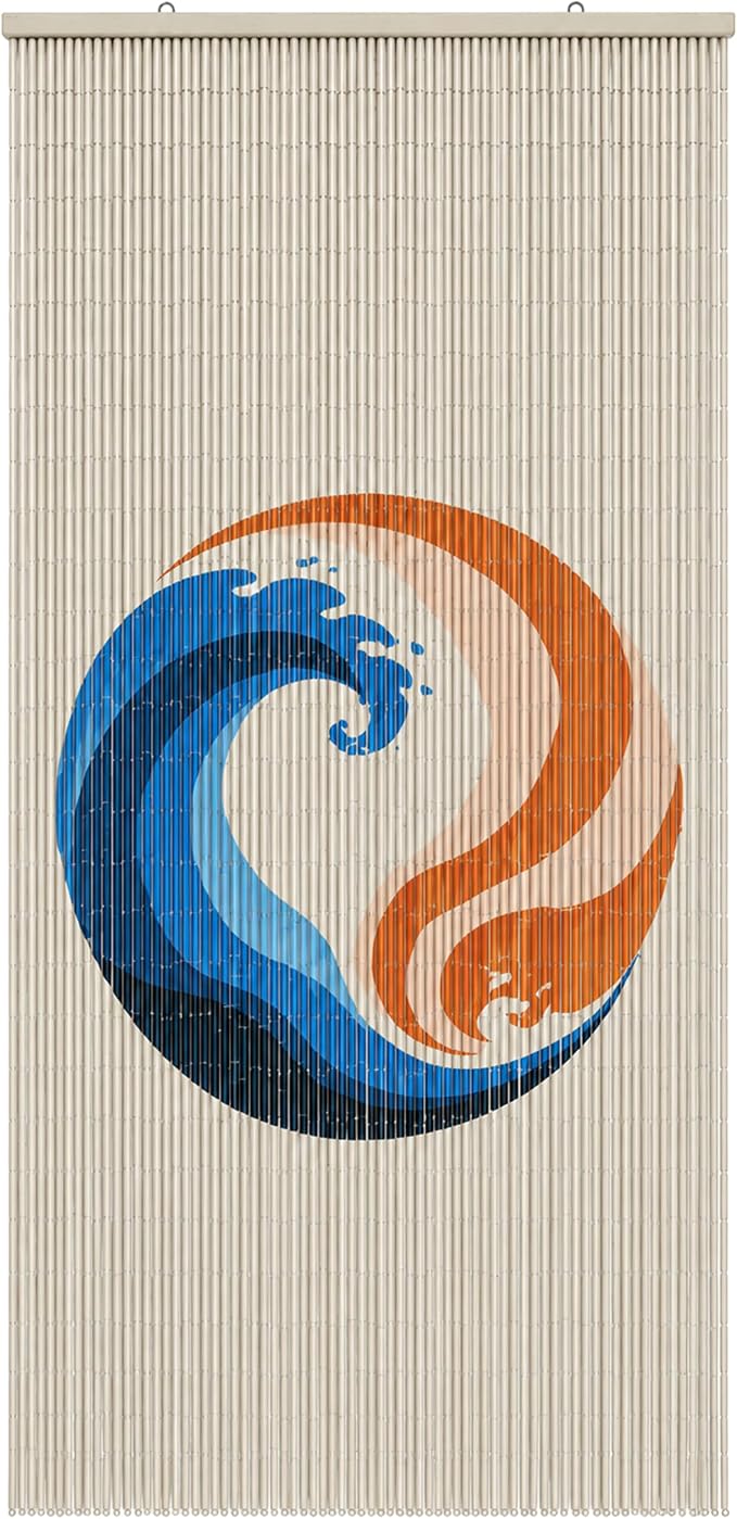 Fire & Ice Beaded Bamboo Curtain - Image 2