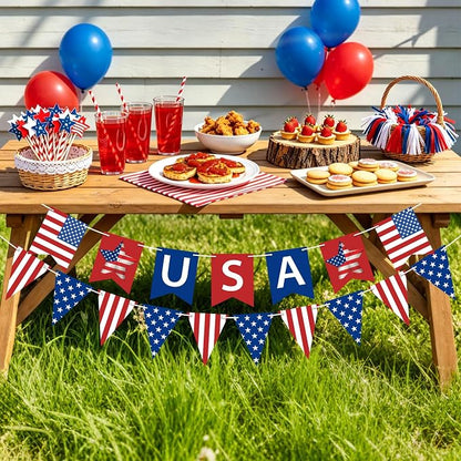 USA Banner 4th of July Patriotic Banner Red Blue Star and Stripes American - Image 9
