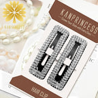 Rhinestone and Crystal Hair Clips 2-Pack, Sparkly Barrettes & Elegant Bling Accessories for Women & Girls(Set7)