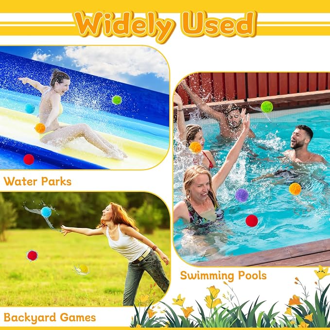 120 Pcs Reusable Water Balls, Soft Soaker Splash Balloons - Image 5