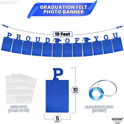 KatchOn Blue Graduation Photo Banner 2026 10 Feet | Proud of You Banner - Image 3