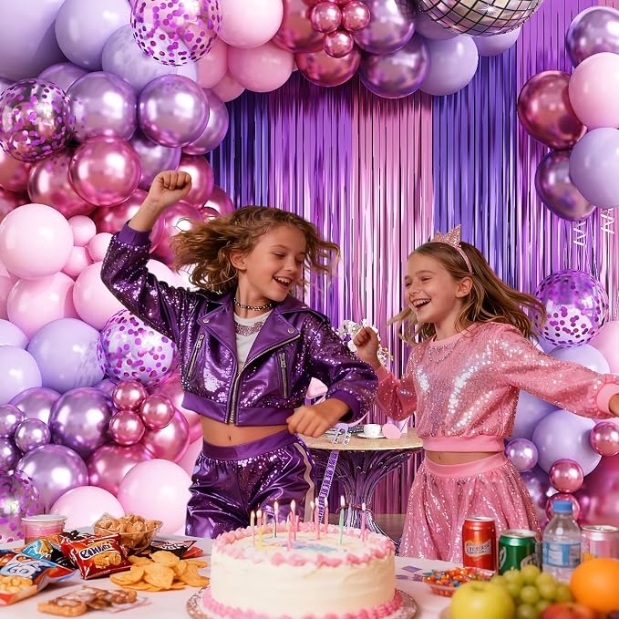 Purple Pink Balloon Arch Garland Kit Birthday Party Decorations | Purple Pink - Image 2