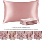 BEDELITE Satin Pillowcase for Hair and Skin, Super Soft Similar to Silk Pillow Cases 4 Pack with Envelope Closure, Cooling Pillowcases for Women Men (20"x36" King Size, Rose Pink)