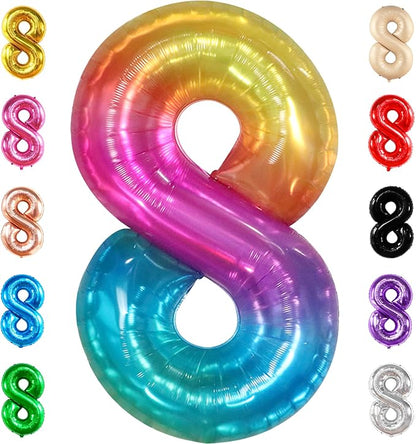 KatchOn Giant Rainbow Number 8 Balloon by KatchOn