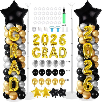 2 Sets Graduation Balloon Column Stand Kits by Unknown