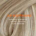 Full Shine 24 Inch Clip in Hair Extensions Real Human Hair Blonde Highlight Seamless Human Hair Clip in Extensions Dirty Blonde Mix Light Blonde Double Weft Real Hair Extensions 7 Pcs 120 G