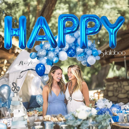 40 Inch Blue Letter H Balloon Big Foil Helium Letter Balloons A-Z | Giant Large - Image 2