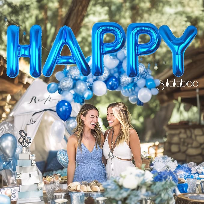 40 Inch Blue Letter U Balloon Big Foil Helium Letter Balloons A-Z | Giant Large - Image 2