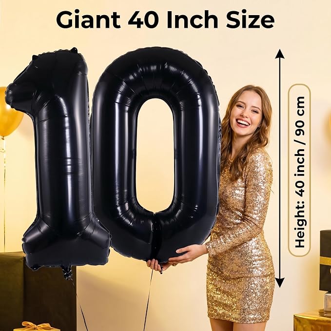 Number 10 Balloon Foil Mylar Balloons - Image 4