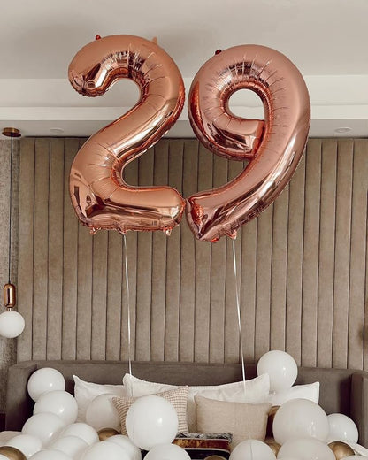 Rose Gold Number 9 Balloon 40 Inch, 9th Birthday Decorations Men Women | Foil - Image 7
