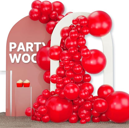 PartyWoo Red Balloons 120pcs Different Sizes of 18 12 10 5 Inch | Balloons by PartyWoo