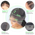 30 Inch 13x6 HD Lace Front Wigs Human Hair 200 Density Deep Wave Lace Front Wigs for Women Glueless Wet and Wave Lace Frontal Wigs Human Hair Pre Plucked Deep Wave Wig 12A Curly Wigs