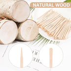 1200 Pcs Eyebrow Wax Sticks, Small Wooden Waxing Sticks, Wax Spatulas Craft Applicator Sticks for Body Hair Removal, Eyebrow Lip Nose Brow Facial Smooth, Skin-Spa Home Usage