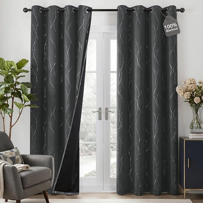 Deconovo 100% Blackout Living Room Curtains 95 Inches Long, Thermal Insulated by Unknown