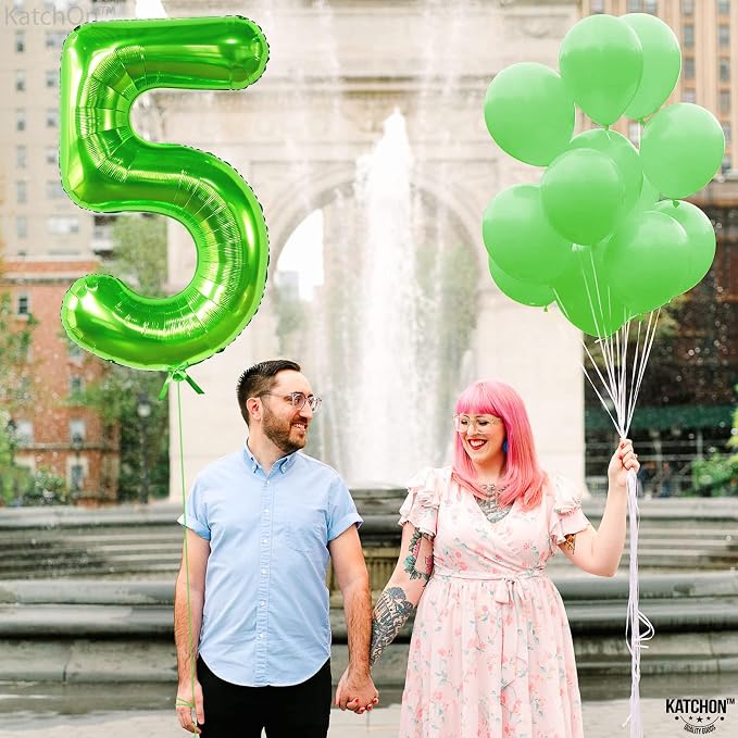 KatchOn Light Green 5 Balloon Numbers, 40 Inch | Balloons - Image 8