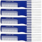Lift Teasing Comb and Hair Pick 5 Pack Stainless Steel Lifts - Chemical and Heat Resistant Detangler - Anti Static Comb For All Hair Types By Cantor