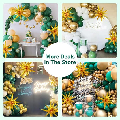LOOLEY 137Pcs Green and Gold Balloons Garland Arch Kit - Image 2