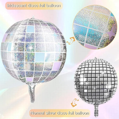 Disco Ball Balloons for 70s 80s Disco Party Decorations, 22 Inch Large 4D - Image 5