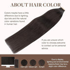 GOO GOO Tape in Hair Extensions Human Hair, 2A Light Brown, 24inch 30g 10pcs, Skin Weft Seamless Invisible, Silky Straight with Thick Ends, Remy Human Hair