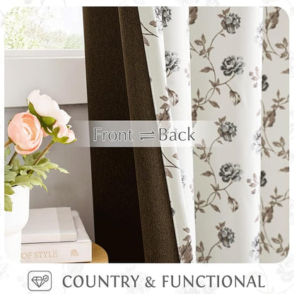 Beauoop Floral 100% Blackout Curtains - Image 3