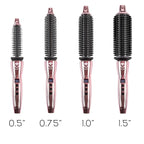 CALISTA Perfecter Pro Heated Round Brush | Lift, Volumize, and Style with No Heat Damage for Healthier-Looking Hair | 1.0" for Shoulder Length Styles | Dual Voltage & Adjustable Temp (1.0, Rose Gold)