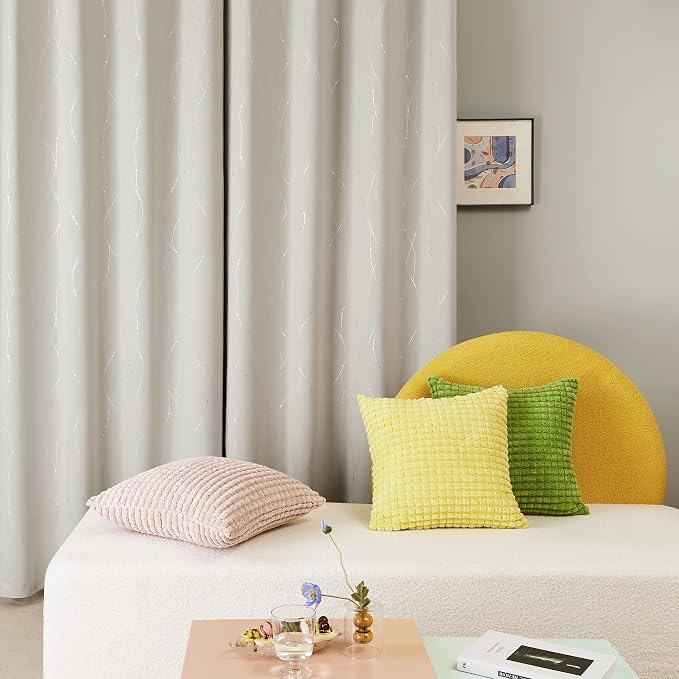 Deconovo Living Room Curtains 63 Inches Long, Thermal Insulated, Room Darkening - Image 4