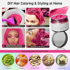 Passion Red Temporary Hair Dye,Temporary Hair Color Wax,Natural Washable Hair Dye Temp Hair Color for Women Men Kids Party Cosplay Halloween